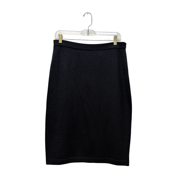 St John Basics Black Knit Pencil Skirt Size 8 - Picture 1 of 4